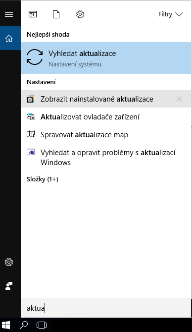 aktualizace informací o shodě